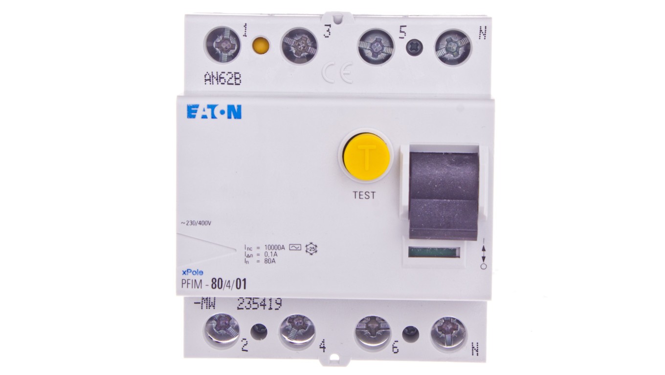 4P 80A 0.10A Differential Current Switch Type AC PFIM 235419