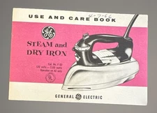 Vintage 1966 General Electric GE Steam and Dry Iron Use and Care Book