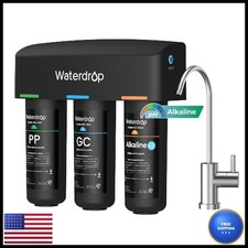 Waterdrop TSB-ALK 8 Layer Slightly Alkaline Under Sink Water Filter with Faucet