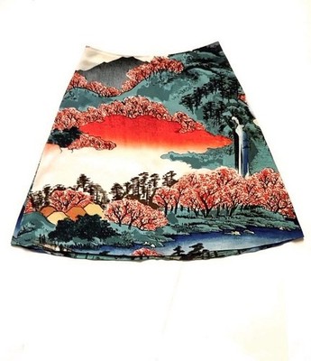 AMAZING SPRING 2015 CARVEN PARIS RUNWAY PRINT FLARED CIRCLE MINI SKIRT XS S