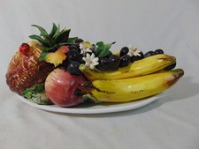 Capodimonte Majolica Fruit Flower Centerpiece Bowl Francolino Capretti