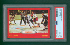 1973 O-Pee-Chee Hockey Card - #76 Syl Apps, PSA 8 NM/MT