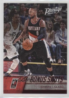 2016-17 Panini Prestige Bonus Shots Red 58/75 Damian Lillard #91 0f6a