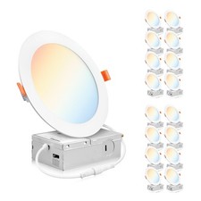 PARMIDA 16 Pack 6 Inch Dimmable 5CCT Ultra-Thin LED Recessed Ceiling Light ...