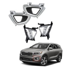 2-Pack Fog Lights with Bezel Set Left and Right Side Replacement for So-rento