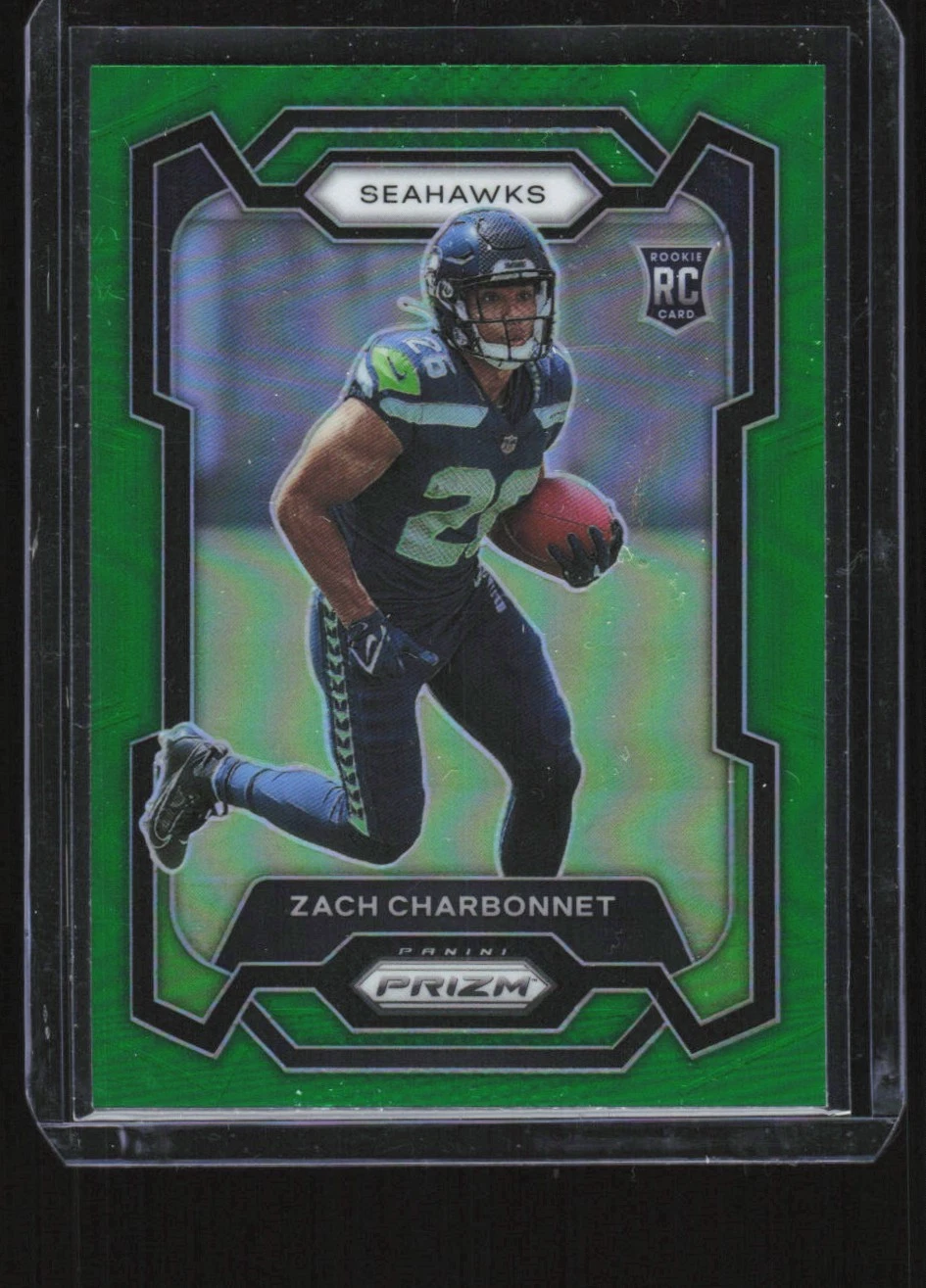 2023 Panini Prizm Green Zach Charbonnet Rookie Seattle Seahawks #392