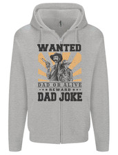 Father's Day Dad Joke Funny Cowboy Poster Mens Zip Up Hoodie