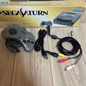 Sega Saturn HST-3200 console boxed set controller cables tested works Japan