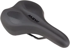 MSW SDL-173 Spin Fitness Saddle - Black Soft-Touch Cover High Density Foam