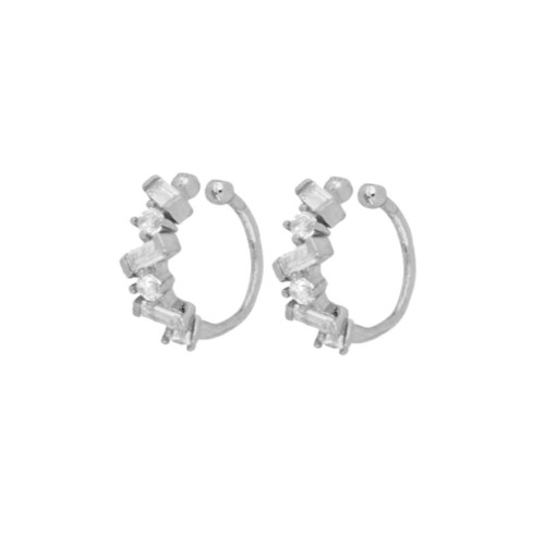 Silver Plated Cubic For Women Bohemian Jewelry Earings Hoop Dangle Earrings - Picture 15 of 32