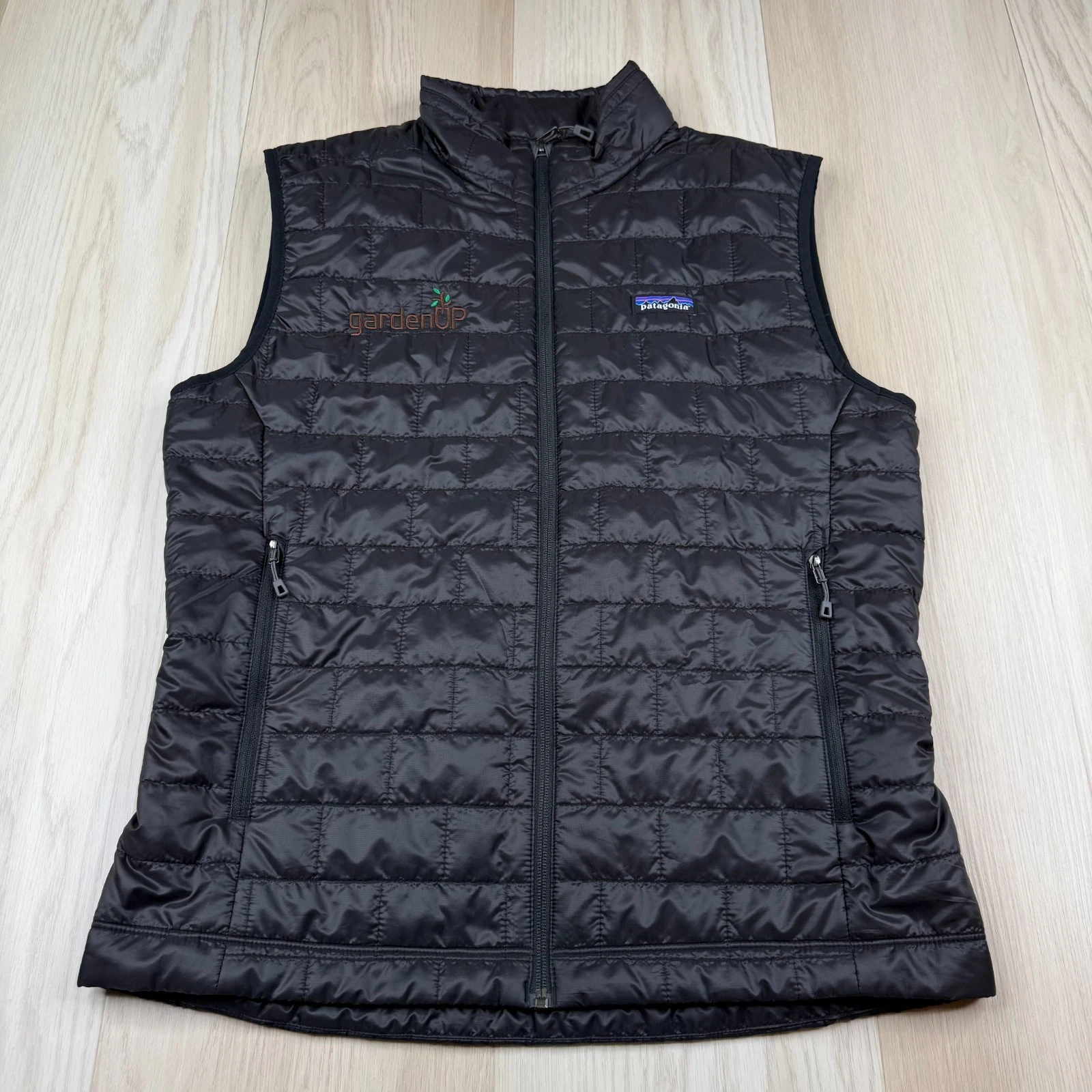 Patagonia Mens Black Full Zip Insulated Quilted Nano Puffer Vest Size Medium