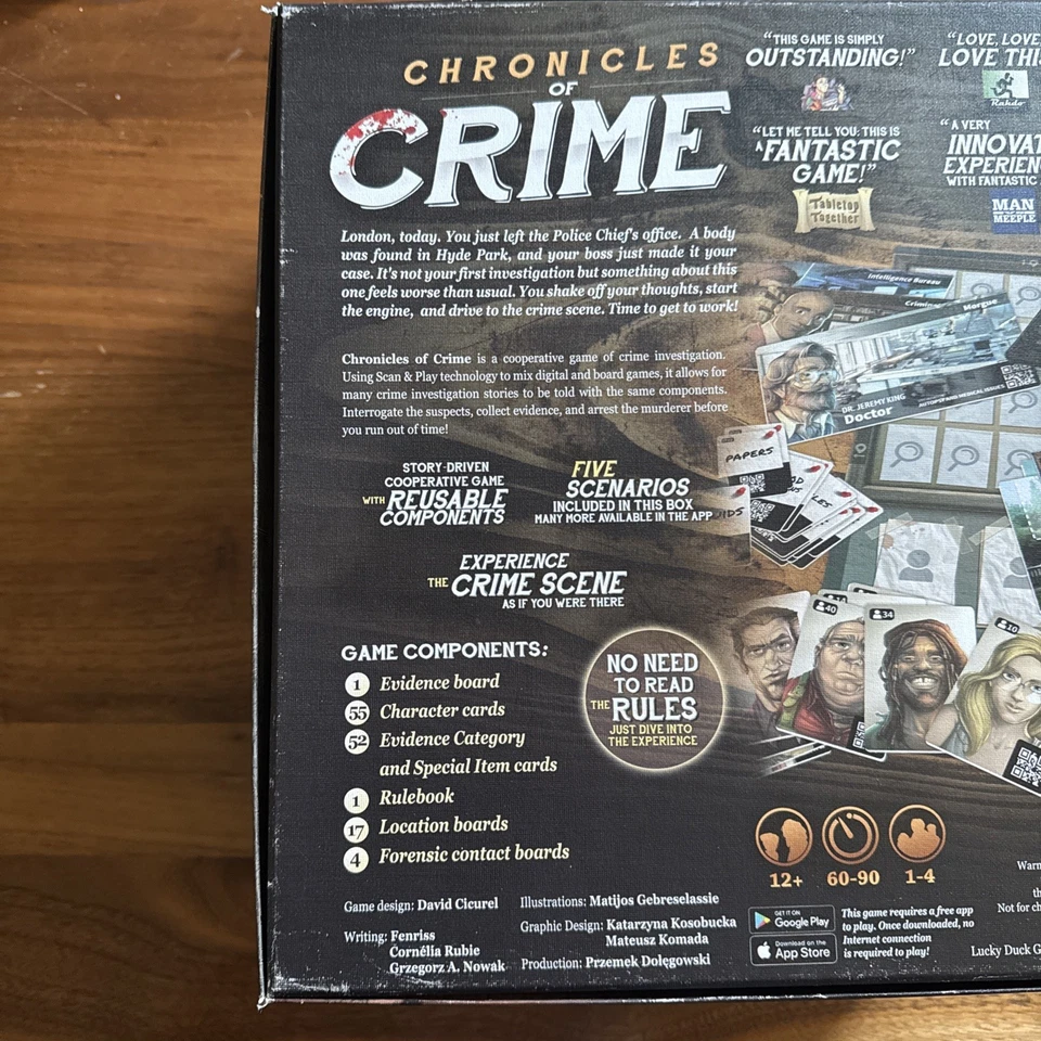 Juego de mesa Chronicles of Crime sellado de fábrica Foto 4 de 4