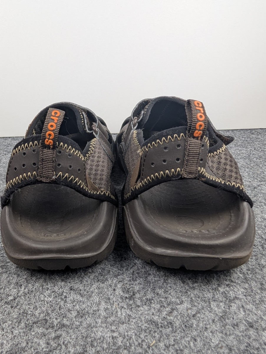 Men\'s Swiftwater Crocs Sandals - Brown and Black Size 12. CROCS | Shoes | Crocs Swiftwater Brown Mesh Fisherman Deck  main image 2