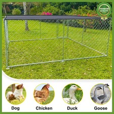 10X10ft Outdoor Dog Kennel Large Outdoor Dog Exercise Shade Cage w/Cover Playpen