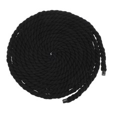 10mm x 13 Feet Black Cotton Rope 6 Strand for DIY Wall Hanging Knotting
