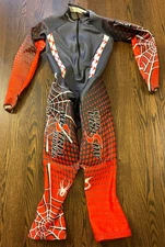 Spyder Austria Team Power mens XXL vintage gray red web design Padded GS Suit