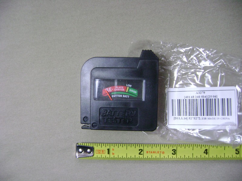 7x Compact Analog Battery Testers for 9-Volt, AA, AAA, etc Batteries (defective)