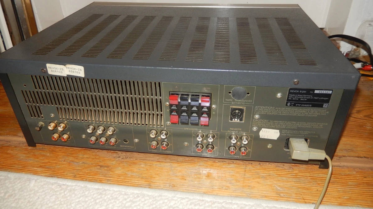 Amplificador Integrado Revox B251 Amplificador Completo-Funcional-Buen Estado