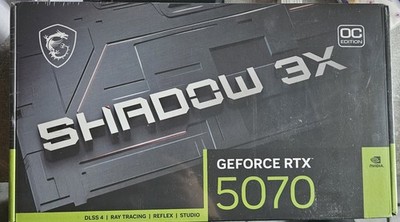 MSI GeForce RTX 5070 12G Shadow 2X OC - 12GB GDDR7 (28Gbps/192-bit), PCIe 5, Boo