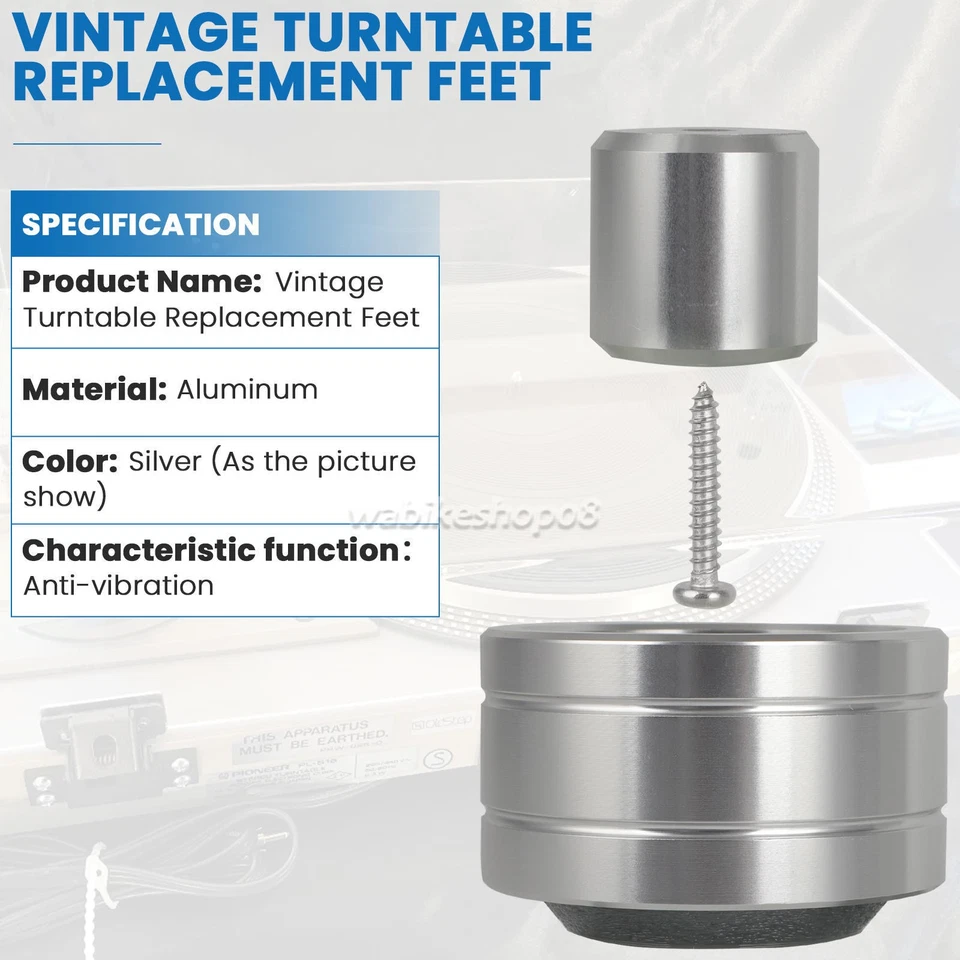 Pies de repuesto para tocadiscos Pioneer PL-518 PL-540 PL-560 PL-512 PL-514 PL-516 Foto 3 de 4