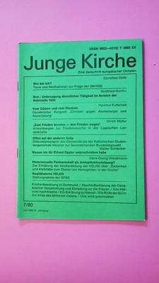 164009 JUNGE KIRCHE 7/80 eine Zeitschrift europäischer Christen