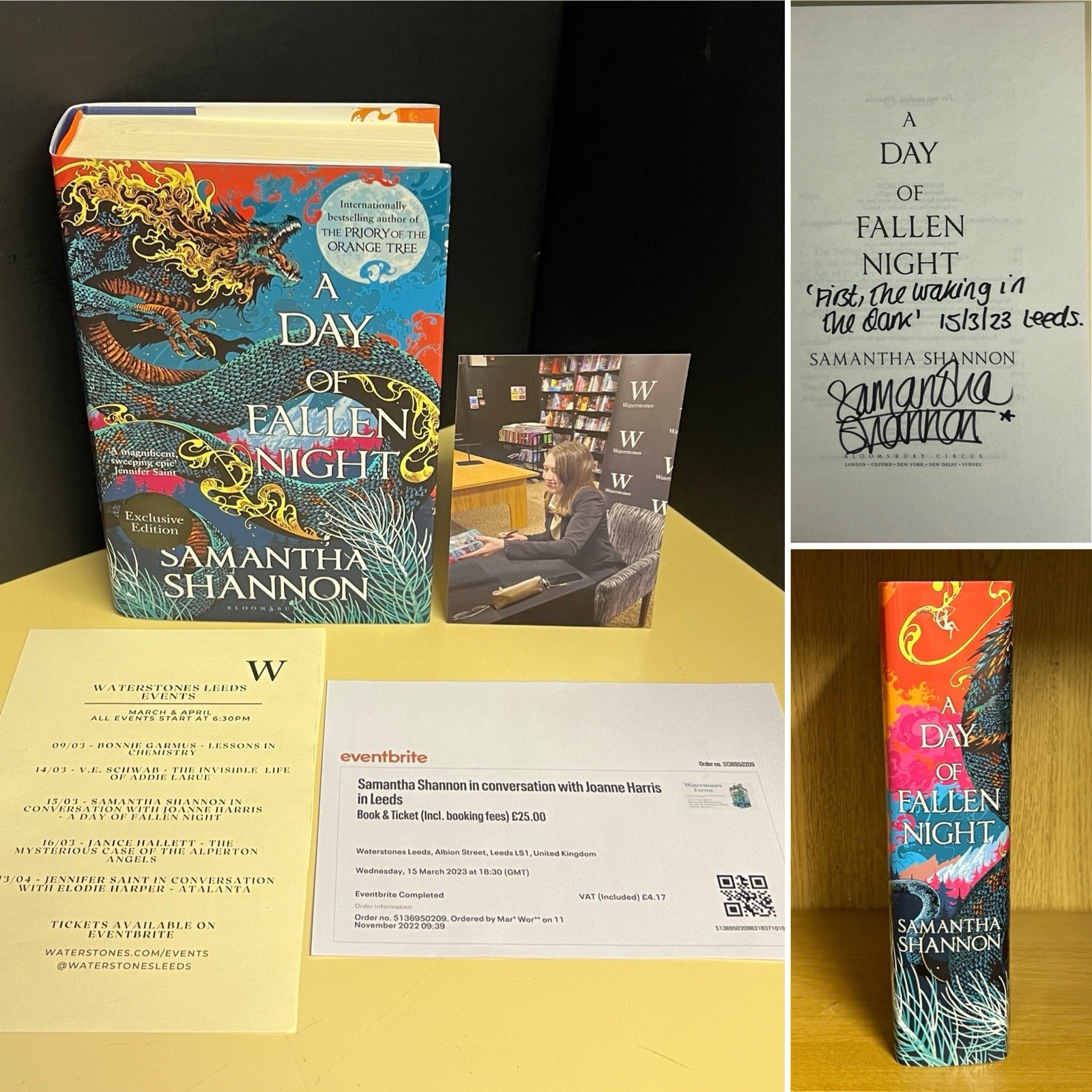 A Day Of Fallen Night (Book 2) - Samantha Shannon ~ SIGNED, LINED & DATED + COA