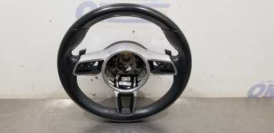 16 PORSCHE MACAN TURBO 95B STEERING WHEEL BLACK LEATHER
