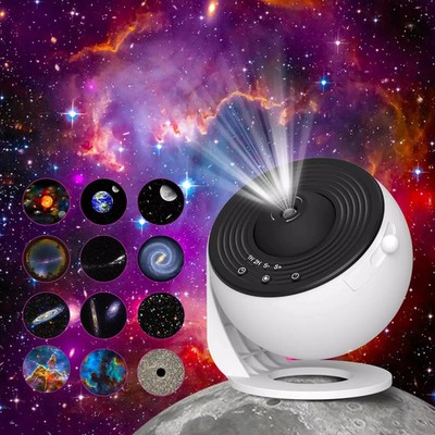 Proyector Galaxy para dormitorio, luz de proyector de estrellas HD 13 en 1