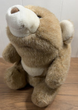 Vintage 1980 GUND Snuffles Bear 10" Plush Butterscotch Beige Tan Slouchy