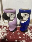 Pair Of Tropical Parrot Vases, Drink Ware 7.5 Inches Tall — photo 1