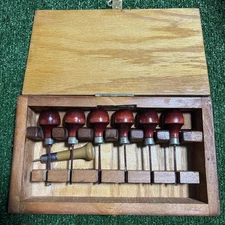 Set / Lot of 7 Ramelson Type / CCC Palm Grip Wood Carving Tools