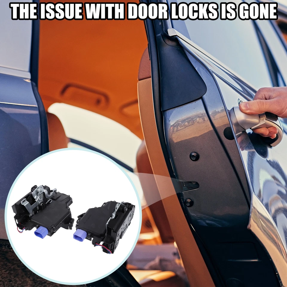 Conjunto de actuador de pestillo de puerta de coche delantero izquierdo derecho 1 par para Volkswagen Polo Foto 4 de 4