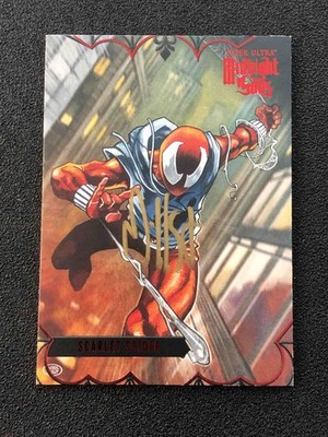 Scarlet Spider 2023 Marvel Fleer Ultra Midnight Sons Red Auto /100 Paskal Millet