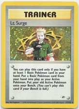 Lt. Surge (17) Holo Rare Gym Heroes G1 Trainer Unlimited 017/132 2000 MP on eBay