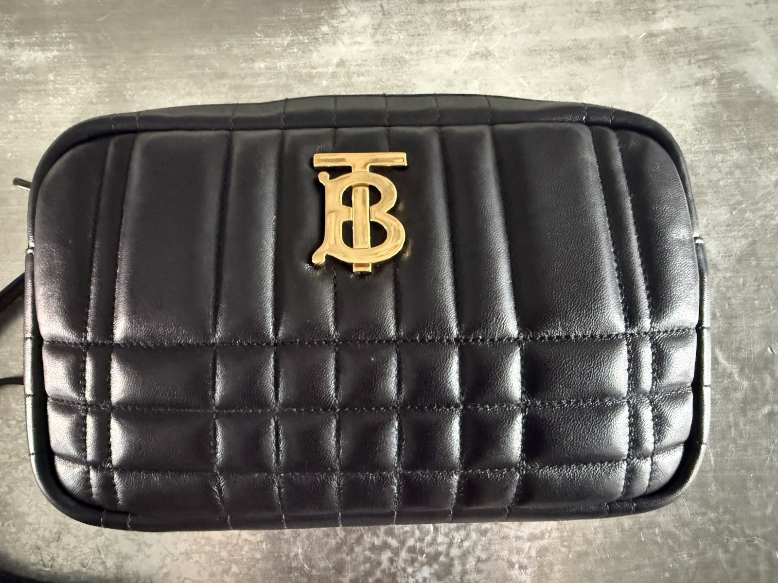 Authentic Burberry Small Lola Quilted Camera Bag - Black Crossbody image 2