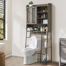 Over The Toilet Storage Cabinet, Over Toilet Bathroom Organizer with Sliding ...