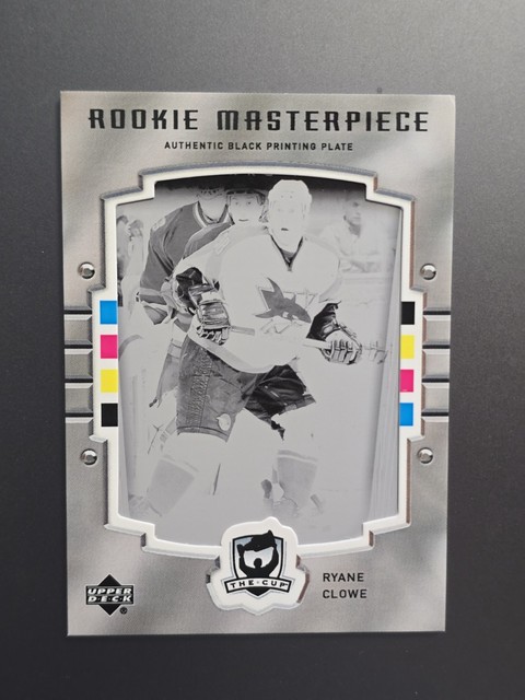 2005-06 The Cup Ryane Clowe 425 Rookie Masterpiece Printinf Plate 1/1 Upper Deck