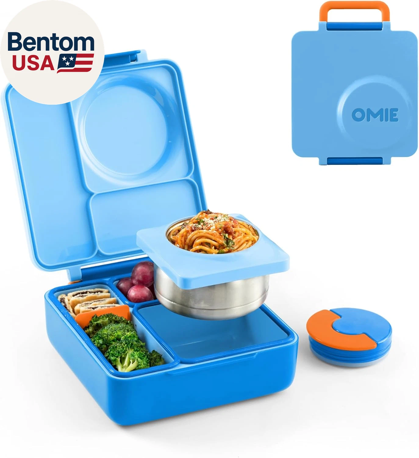 box Bento Box for Kids - Insulated Bento Lunch Box with Leak Proof Vacuum Insula