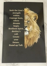 Reflections/ Motivation  Journal for  Men Lions Strength Diary Empowering Quotes