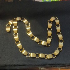 Vintage Gold Tone Lightweight Chain Link Statement Belt