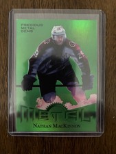 2023-24 Skybox Metal Universe Hockey Retro PMG Green Nathan MacKinnon