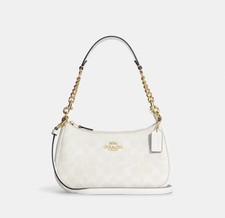 COACH Teri Shoulder Bag In Signature Canvas White/Chalk, Only unpacked, not used