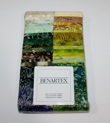 Fossil Fern DARK Benartex 40 2-1/2'' x 42'' Strips Jelly Roll Pinwheel Fabric