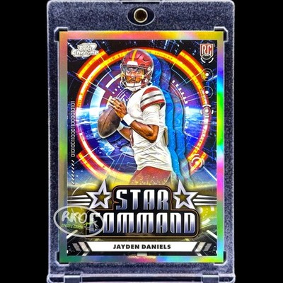 JAYDEN DANIELS RARE ROOKIE SPACE REFRACTOR HOLO SP INSERT RC- COMMANDERS MINT