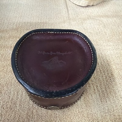  A River Runs Through It  Leather Fly Reel Case 4 1/2 inch