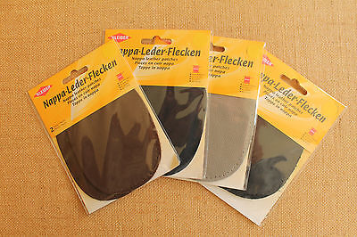 Elbow Patches x 2 Choice of Colours Kleiber Nappa Quick Sew Leather Washable