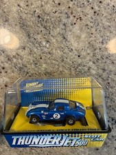 Johnny Lightning ThunderJet 500 Corvette Grand Sport Blue White HO Slot Car 2