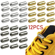 12x Buckle Lock Shoe Laces Elastic Lazy Shoelaces Ties Shoelace Screw Locks New