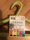 10 X Kids Children Plastic Coat Clothes Hangers Child Baby Hanger - Multicolour