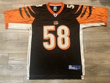 Rey maualuga #58 Cincinnati Bengals NFL Football Reebok Jersey Large L Mens